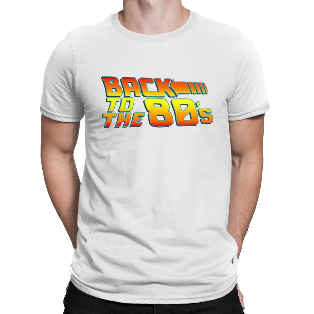Vintage Herren Back to The 80's Lustiges Retro T-Shirt Tee Damen Übergroß Locker Streetwear Sommer Neuheit Oberteil Kurzarm