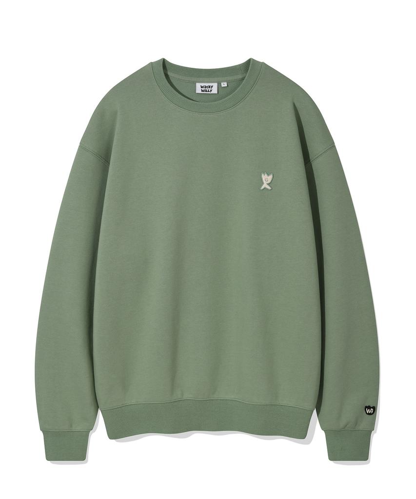 WACKY WILLY Signature Kiki Wappen Sweatshirt Green