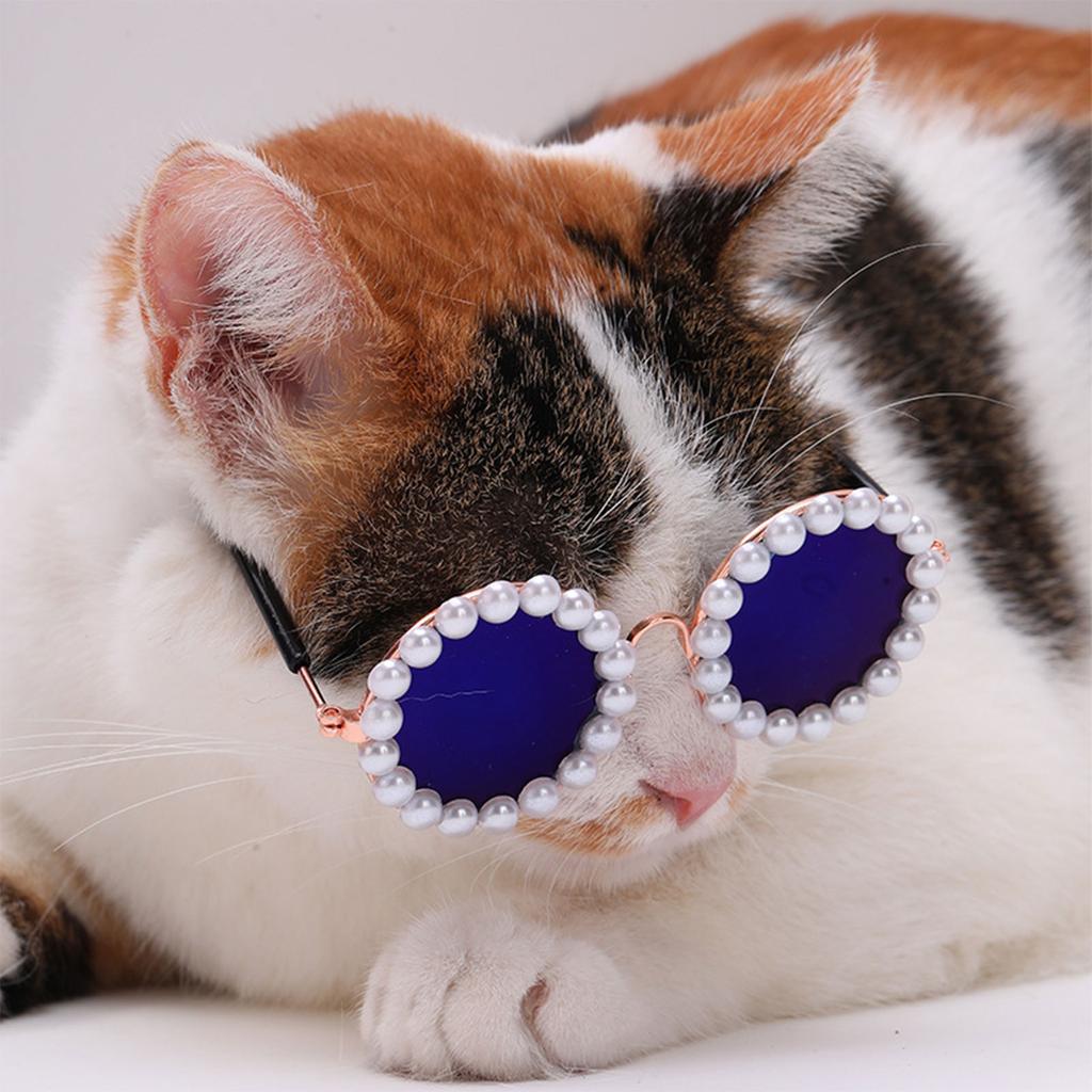 Pet Mini Sunglasses Pearls Colorful Glasses Dog Goggles Cute Sunglasses Photo Glasses Pet Goggles Pet Glasses
