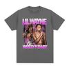 Rapper Lil Wayne Tričko Weezy F Baby Grafická Trička Unisex Dámské Vintage Punk Krátký Rukáv Oversized Tričko Hip Hop Streetwear