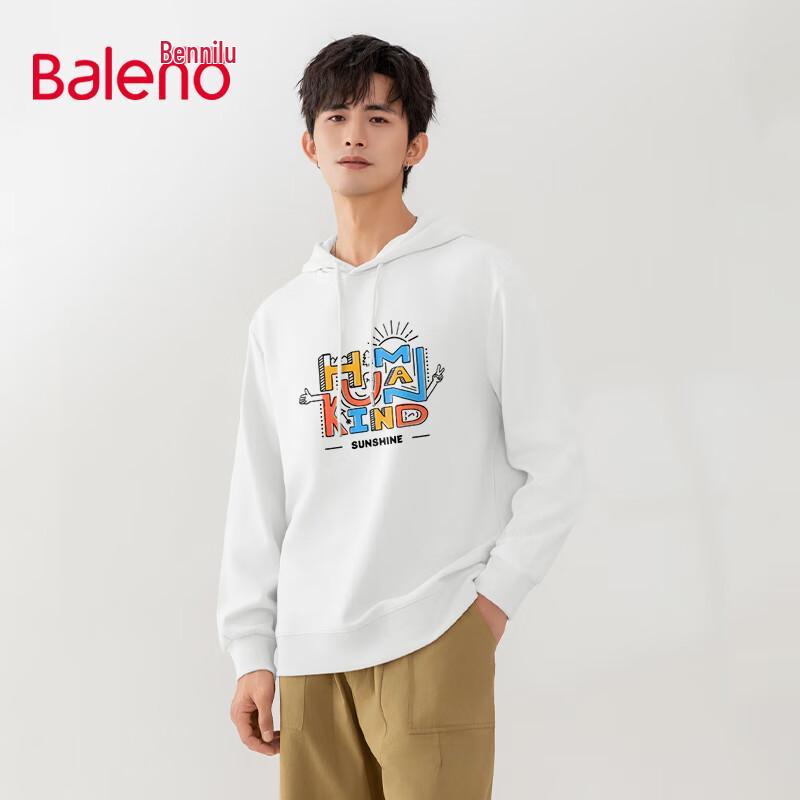 Baleno Men's Hong Kong Style Retro Loose Fit Hooded Pullover
