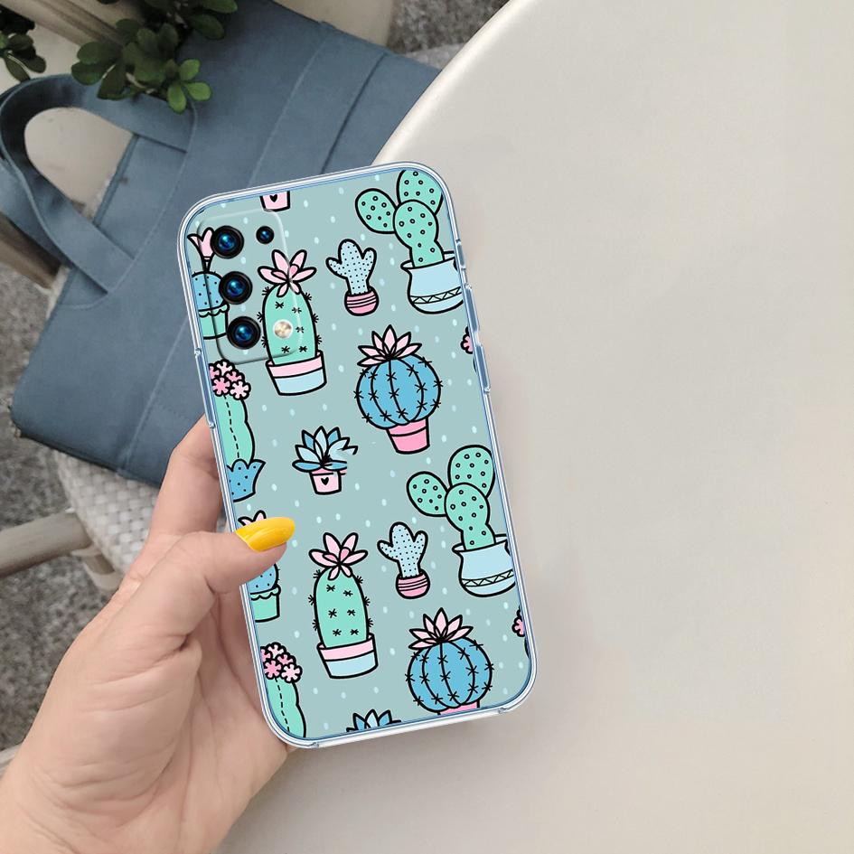 

Watercolour Cacti Soft Shell Transparent Phone Case for Motorola Moto Edge 20 30 40 50 S30 Fusion Ultra Pro Neo Lite + G200 G23 Motorola Edge 30 Fusion