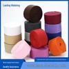 Black Polyester Cotton Webbing Backpack Strap - Colorful Luggage Shoulder Strap Woven Tape.