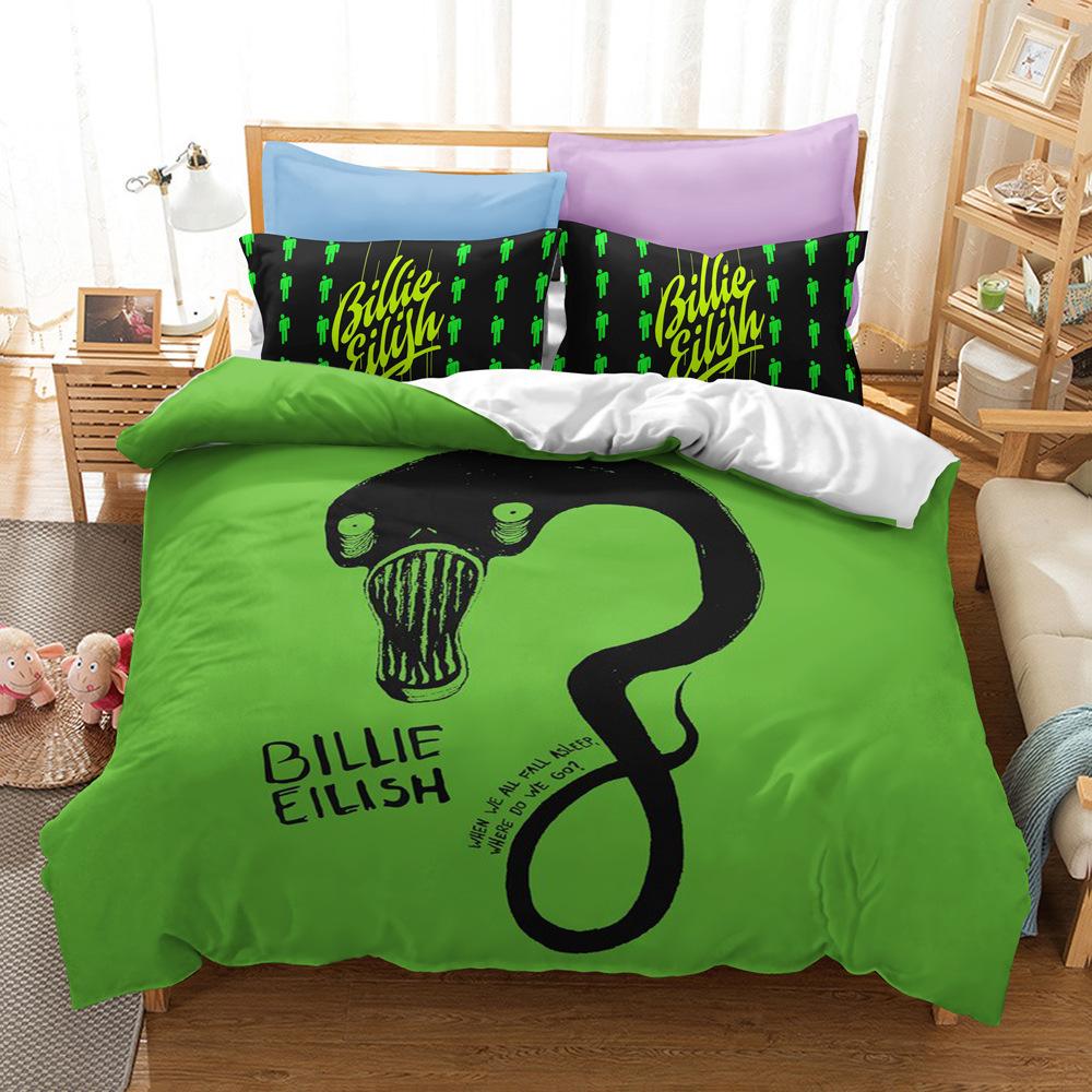 Dreiteiliges Heimtextil-Quiltset Vierteilig 3D-Digitaldruck Charakter Billie