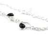 Les Trésors De Lily [I2619] - Silver 'Jet Black Goddess' Heart Bracelet - 10 Mm