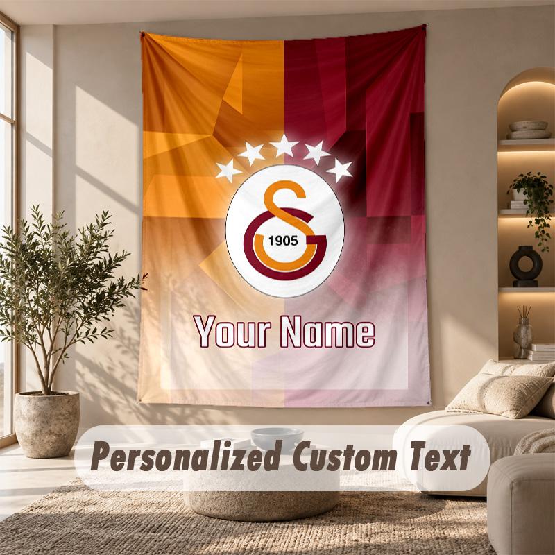 Tapestry Custom Name Text, Wall Hanging Tapestry Home Room DecorGalatasaray FC