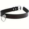 Gothic Punk Pu Leather Choker With O-Ring - Adjustable Collar Necklace For Women, Perfect For Halloween & Everyday Wear
