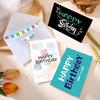 24pcs Happy Birthday Greeting Card With Envelope Birthday Party Invitation Cards Children DIY Handwritten Cards Message Card Set