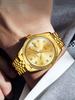 OLEVS Brand Classic Business Style Gold Steel Watch for Men High Quality Waterproof Luminous Date Quartz Mens Watches