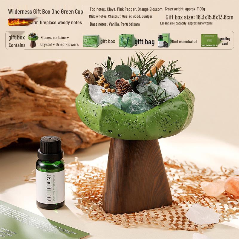 Wilderness Secret Scented Stone Diffuser Gift Set - Indoor Flameless Aroma Ornament for Holidays and Parties