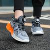 Kids Sports Basketball Shoes Boys Breathable Sports Shoes Fashion Rotating Button Night Reflective Girls Sports Shoes