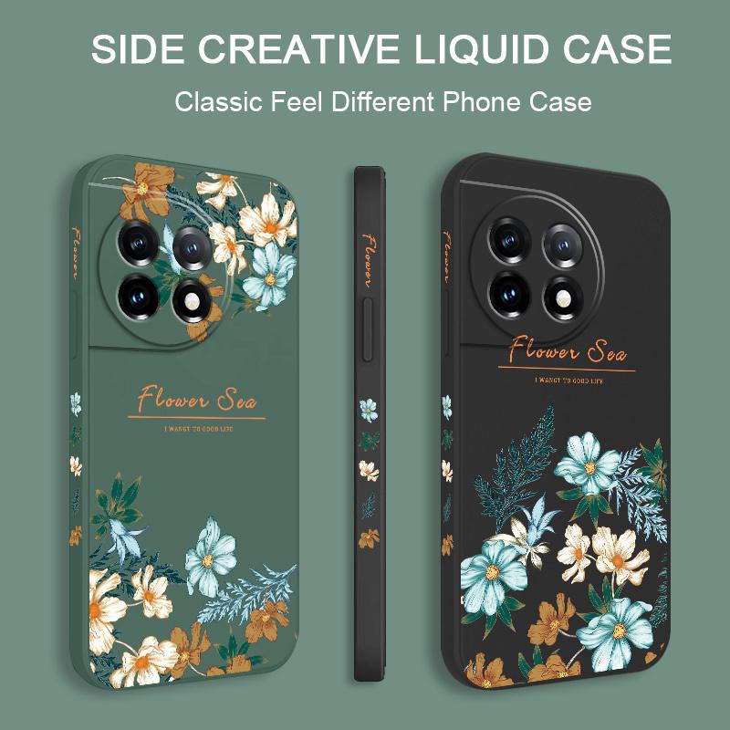 Flourishing Branches Phone Case For Oneplus 12 12R 11 11R 10 10R 10T 9R 9RT 9 8T 8 7 7T Pro 5G Liquid Silicone Cover