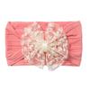 New Jacquard Baby Elastic Headband, Cute Lace Bow Children's Headscarf, Thin Baby Headband