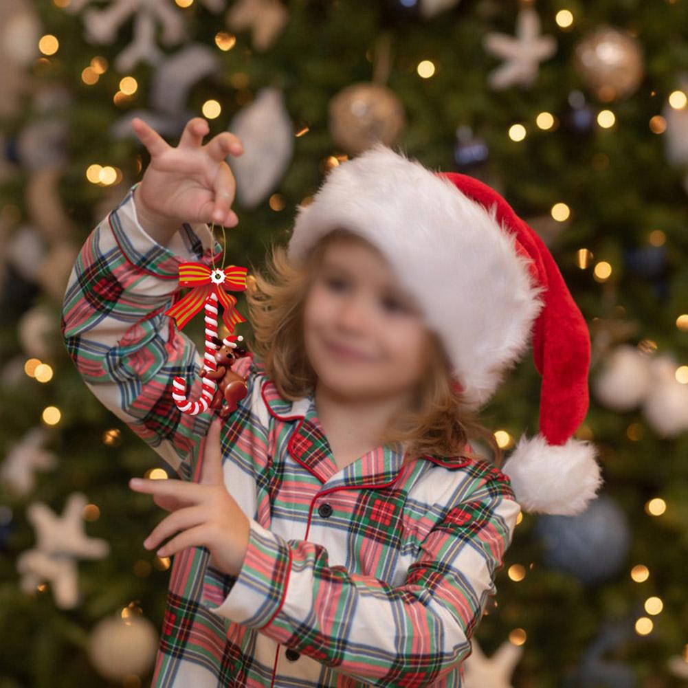Charmante Weihnachts-Hängedekoration Einzigartige Zuckerstangen-Ornamente im 3er-Set