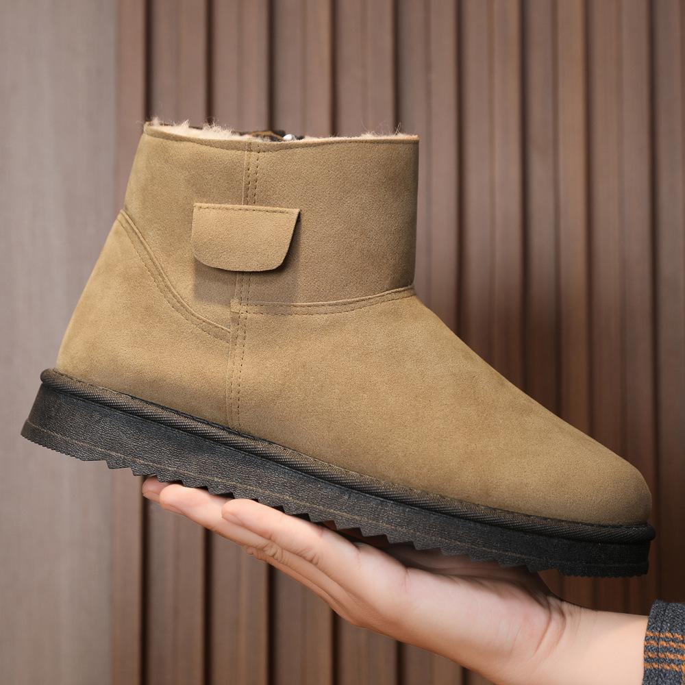 Winter Velvet Warm Men's Middle-aged and Elderly Snow Boots Thickened Cotton Shoes Comfortable