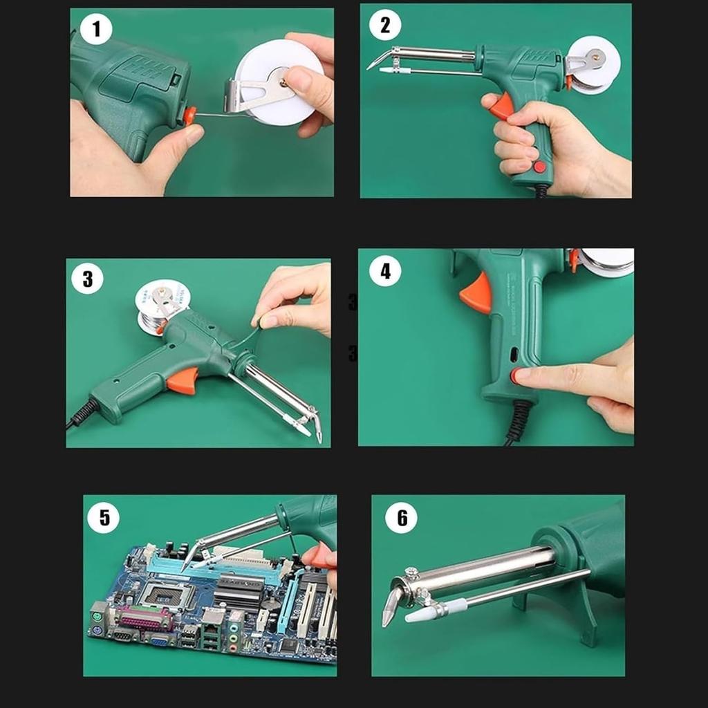 Internally Heated Industrial Laser Welding Tools, Multi-Function Soldering Iron Soldering Gun Set, 60 W-110 V Soldering Iron Gun, for Electronics