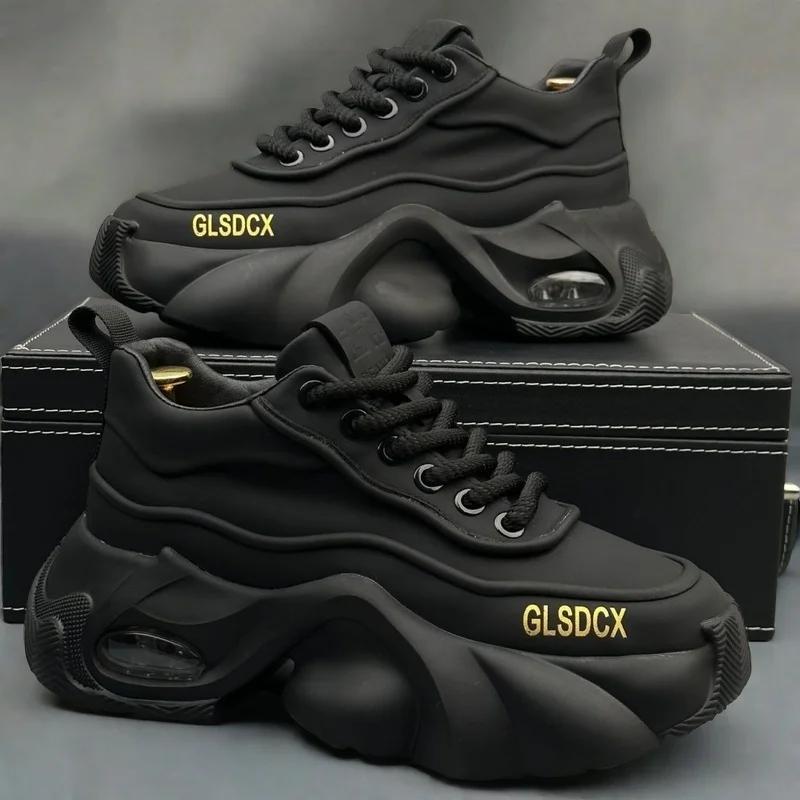 Jesień Projektant Styl Męskie Buty Jesień Zima Wygodne Męskie Grube Platformy Trampki Moda Codzienne Buty Sportowe Treningowe Tenis