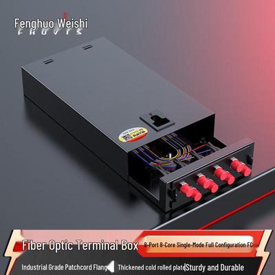 Fiber Optic Termination Box 8-Port Full Configuration