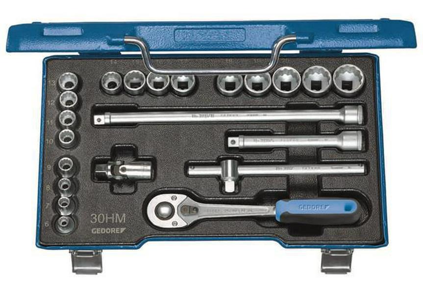 Gedore 3/8  Metric Ratchet Socket Set, 22 Pieces (6305470) Other