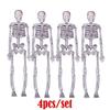 4 Stück/Set Schädel Hängender Geist Simulation Menschliches Skelett Cosplay Ornament Knochen Halloween Party Heimdekorationen Requisiten