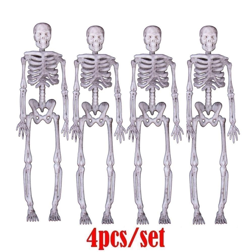 4 Stück/Set Schädel Hängender Geist Simulation Menschliches Skelett Cosplay Ornament Knochen Halloween Party Heimdekorationen Requisiten