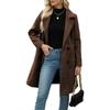 Women's Autumn and Winter Double-breasted Woolen Coat Fashion Temperament Lapel Woolen Coat
