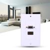 1 Port HDMI Female   1 Port VGA Female AV Wall Outlet Video Socket Face Connector Plate White