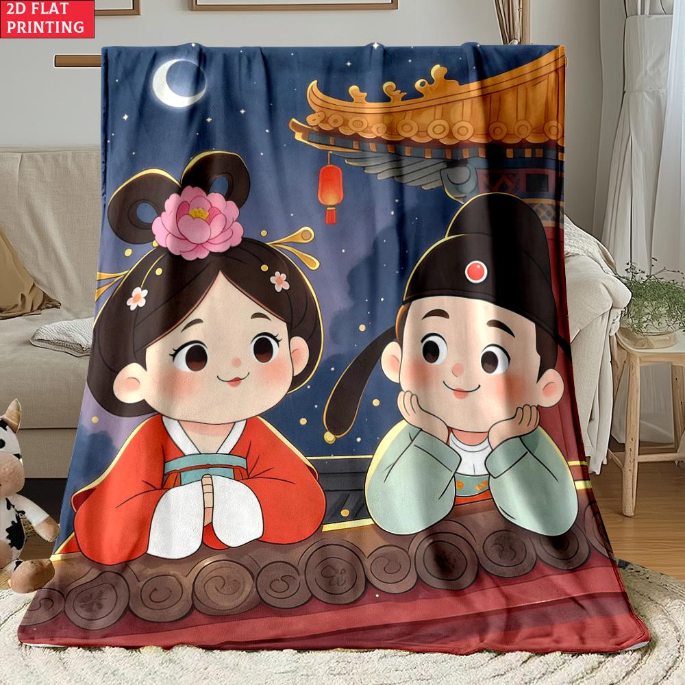 Kleines Paar dünne Flanelldecke für Schlafzimmer, Wohnzimmer, Sofas Decken, Mittagspausen, Picknicks, Decken flauschige individuelle Decke