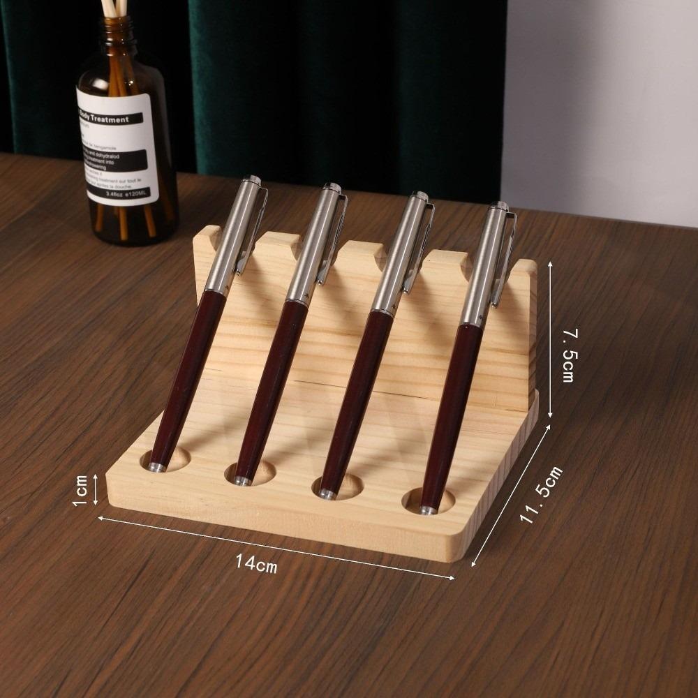 4/10 Slots Wooden Pen Holder Desk Organization Multifunction Office Desk Organizer Stationery Storage Pen Container School Use