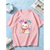 European sizes Girls' T-shirt, Spring/Summer Cute Ice Cream Cake Print Design, Adorable and Fun Surprise Gift