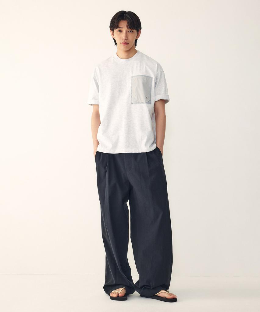 STUDIO TOMBOY [Men] Basic One-Pleat Elastic Pants_Black 9156231193