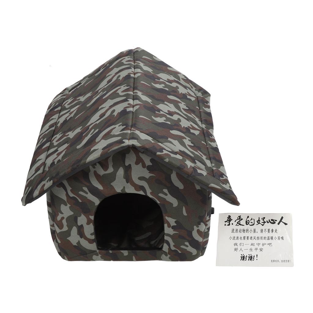 Outdoor Cat House Removable Warm Keeping Waterproof Feral Cat Dog Shelter House for Indoor Garage