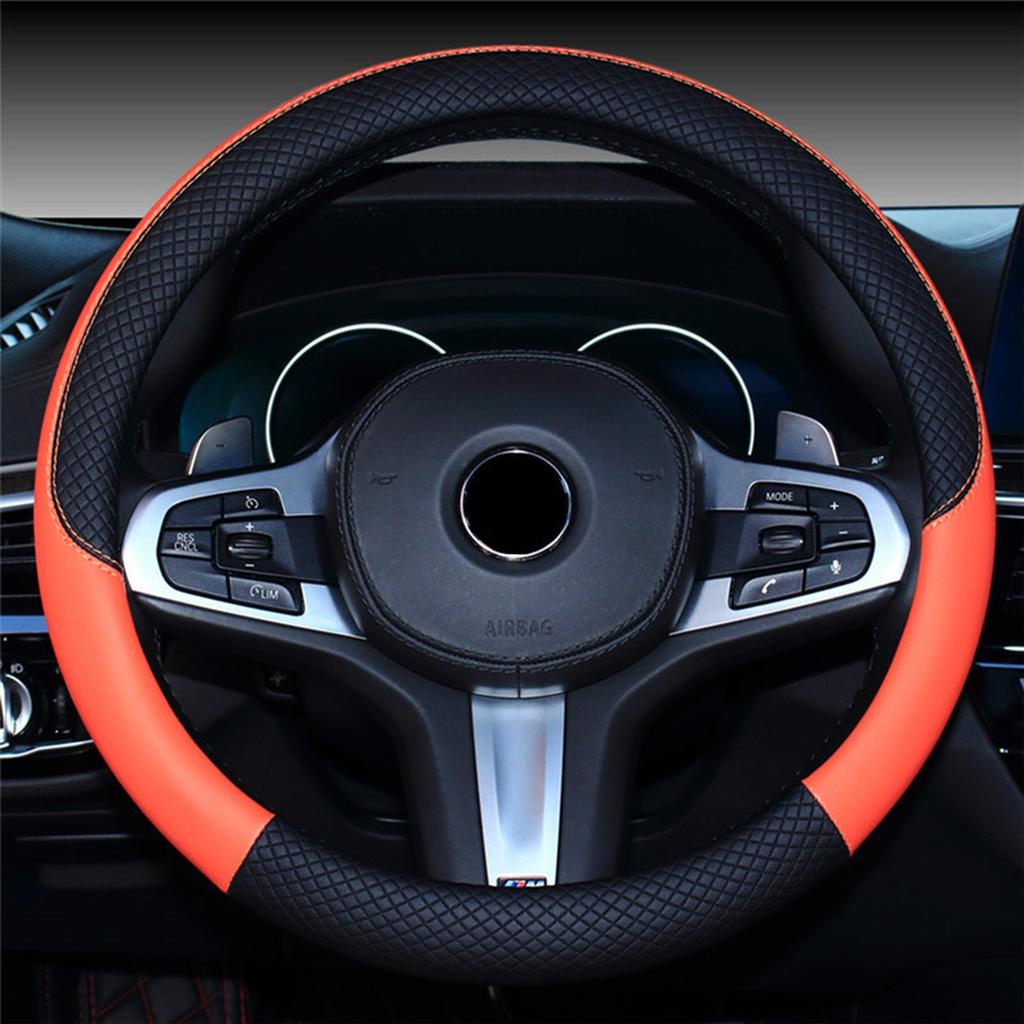 Husă Volan Universală Auto 38cm Interior Auto Piele Husă Protectoare Patru- Husă Volan Universală