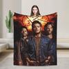 Warme weiche Decke Camping Sam Winchester Supernatural Überwurfdecke Flanell Tagesdecke für Couch Sessel Sofa Bett Sofa Bettbezug