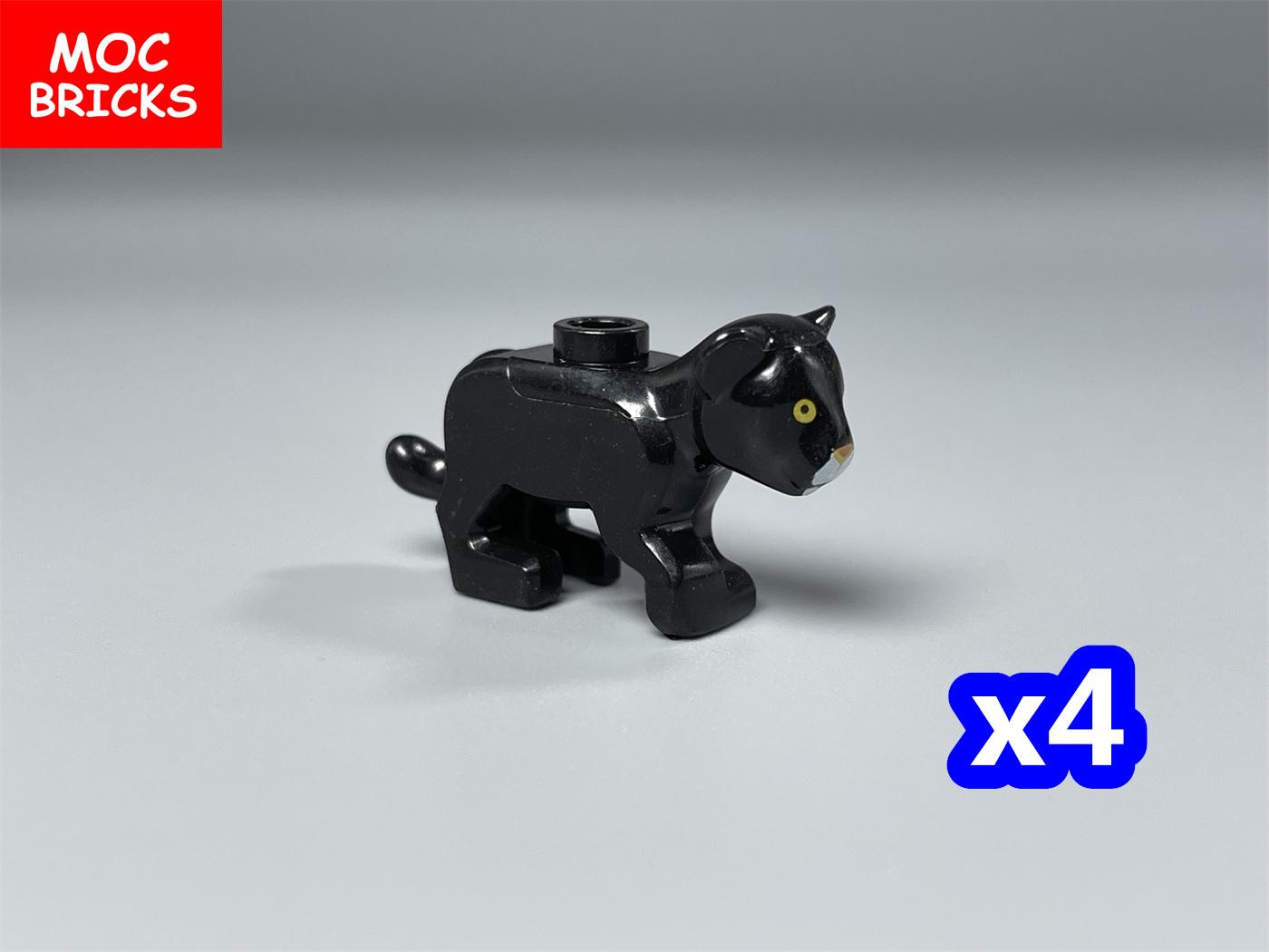 Non-Toxic Moc Bricks Leopard Eagle Lion Farm Animals Figures Accessories Diy Building Blocks Kid Toys Gift For Children