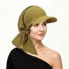Sun Protection Turban Hat Curved Brim Sunshade Hat Casual Fabric Headscarf  Outdoor