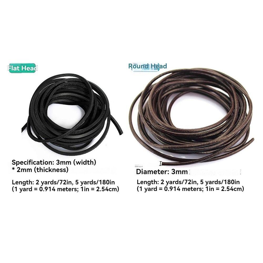 5 Yards Braiding String DIY Real Leather Strips  DIY Necklace Bracelet Accessories