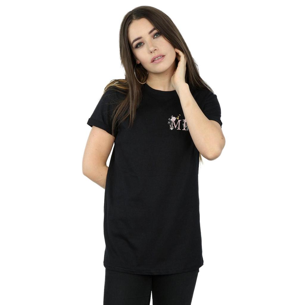 Disney Womens/Ladies Mary Poppins Letter Breast Print Cotton Boyfriend T-Shirt