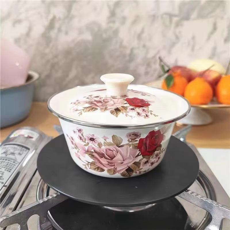 OLOEY Enamel Mixing Bowl with Lid