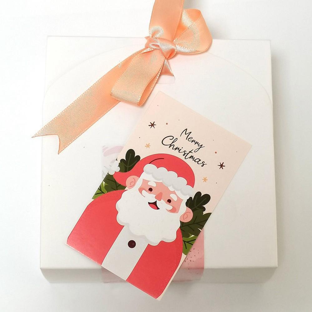 30Pcs Merry Christmas Gift Cards Greeting Card Christmas Tree Stickers Cute Design For 2022 New Year Gift decoration card