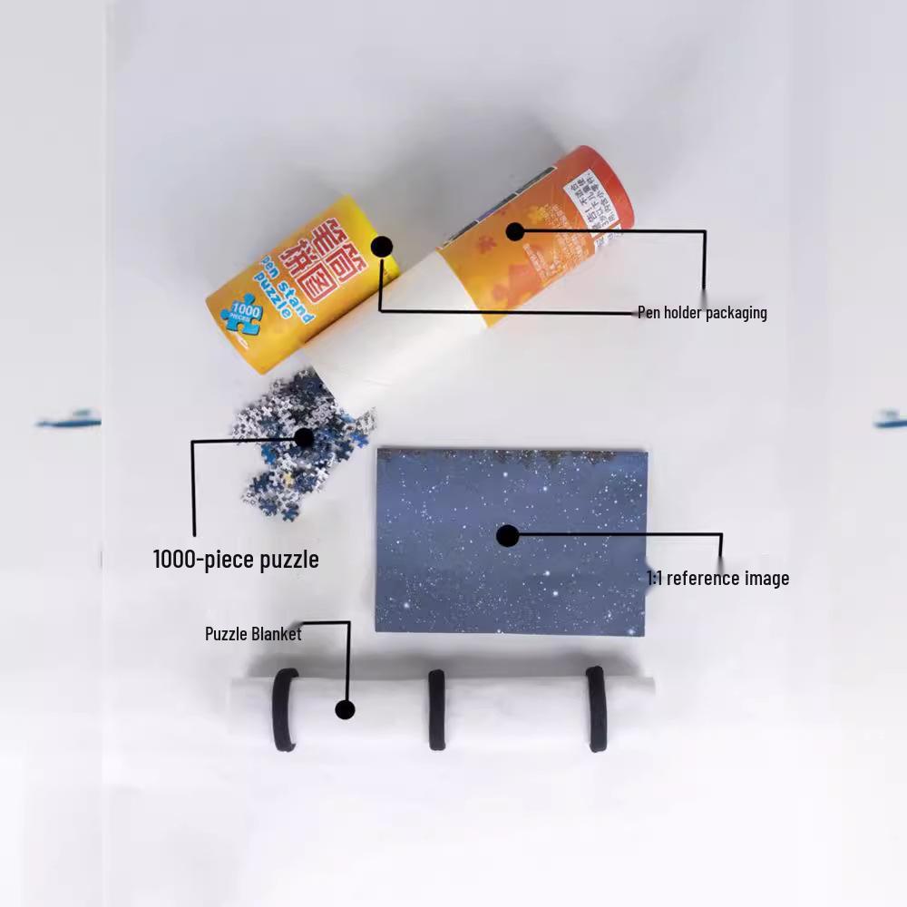 Dospělý držák na tužky 1000dílné mini krajinné puzzle hračka - Vzdělávací a zábavná