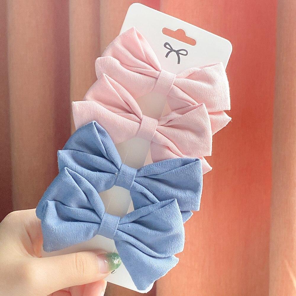 2PCS Cute Barrettes Hair Clip Ribbon Bow Headwear Hairpins Solid Girls Baby Kids 2PCS Cute Barrettes Hair Clip Ribbon Bow Headwear Hairpins Solid Girls Baby Kids