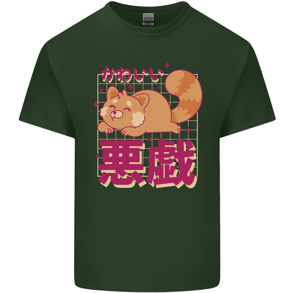 Kawaii Red Panda Japanese Cute Unisexs Light Cotton TShirt