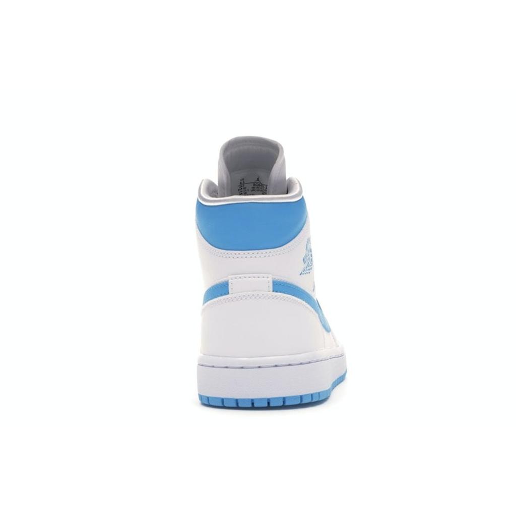 Air Jordan 1 Mid UNC Women Sneakers White Carolina-Blue BQ6472-114