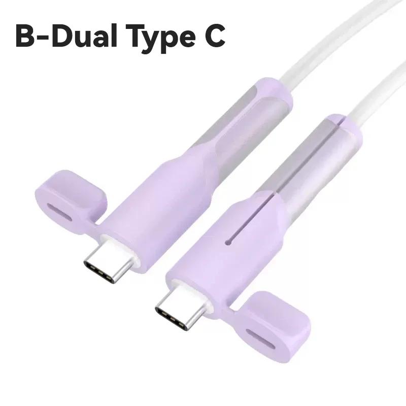 Soft Silicone Charger Cable Winder Protector USB Type C Anti-break Protective Sleeve For Xiaomi Huawei OPPO VIVO Data Line Cover