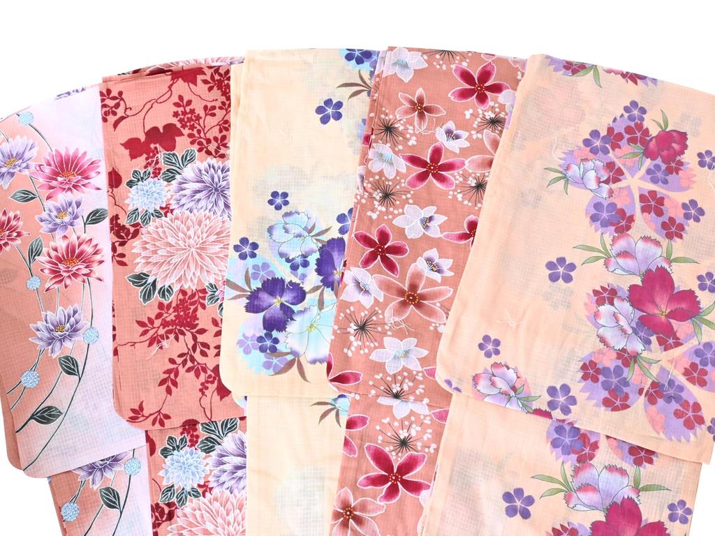 Laissez le modèle choisir votre préféré haut différent facile à faire ensemble rose [SAKIKU-EN] vous, couleur, qualité, tissage, yukata prêt à l'emploi, obi,