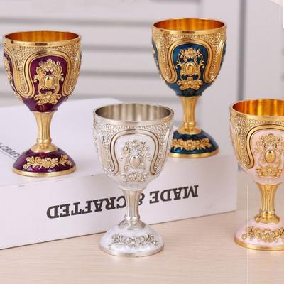 Gobelet vintage classique en métal pour vin blanc, verre à vin créatif, cadeau pour la famille, les amis et les voisins