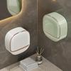 Soap Dish with Drainage Box Punch-Free Soap Holder Bathroom Drain  Box Flip Drain  Storage Case Bathroom Accessories