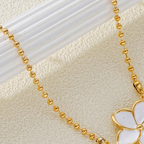 Flower Drop Y Necklace Women Flower Choker Chain Adjustable Dainty Long Necklace Gift for Wedding Birthday Anniversary