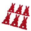 6PCS Easter Bunny Money Holders Funny Felt Cash Holder Card for Banknote Holding Party Decoration Red